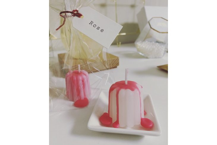 2色のかわいい寺キャンドル(山梨県甲府市の能満寺オリジナル)